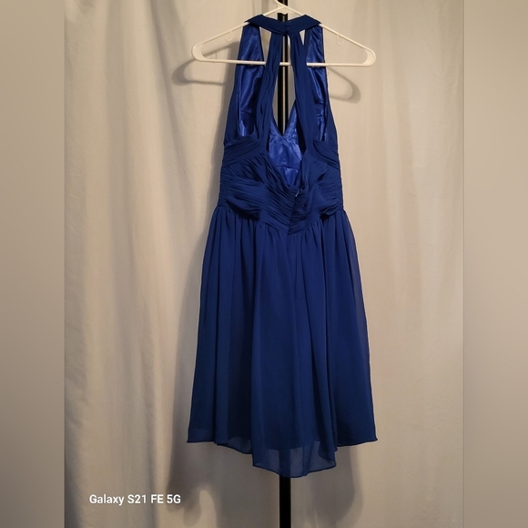 Cache Elegant Blue Halter Dress Size 8, EUC - Picture 4 of 6